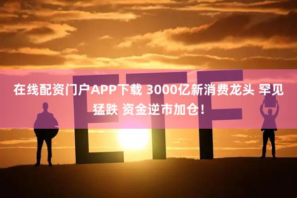 在线配资门户APP下载 3000亿新消费龙头 罕见猛跌 资金逆市加仓！