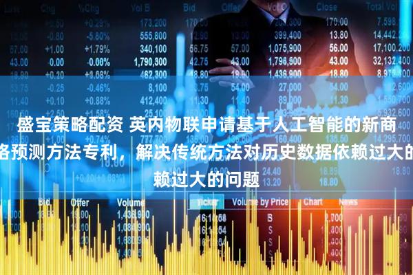 盛宝策略配资 英内物联申请基于人工智能的新商品价格预测方法专利，解决传统方法对历史数据依赖过大的问题