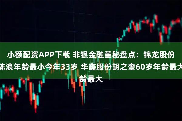小额配资APP下载 非银金融董秘盘点：锦龙股份陈浪年龄最小今年33岁 华鑫股份胡之奎60岁年龄最大