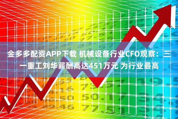 金多多配资APP下载 机械设备行业CFO观察：三一重工刘华薪酬高达451万元 为行业最高